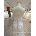 Luxury Beaded Long Train Lace Tail Wedding Dress/Bridal Gown